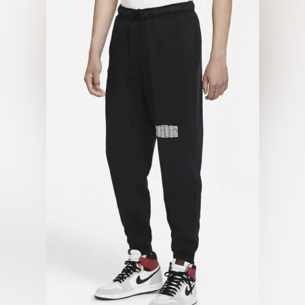 Nike Air Jordan Essentials Fleece Joggers Pants Black Mens  DV7726-010 Size XL